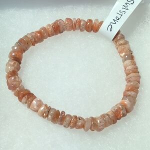 Sunstone Natural Gemstone Stretch Bracelet